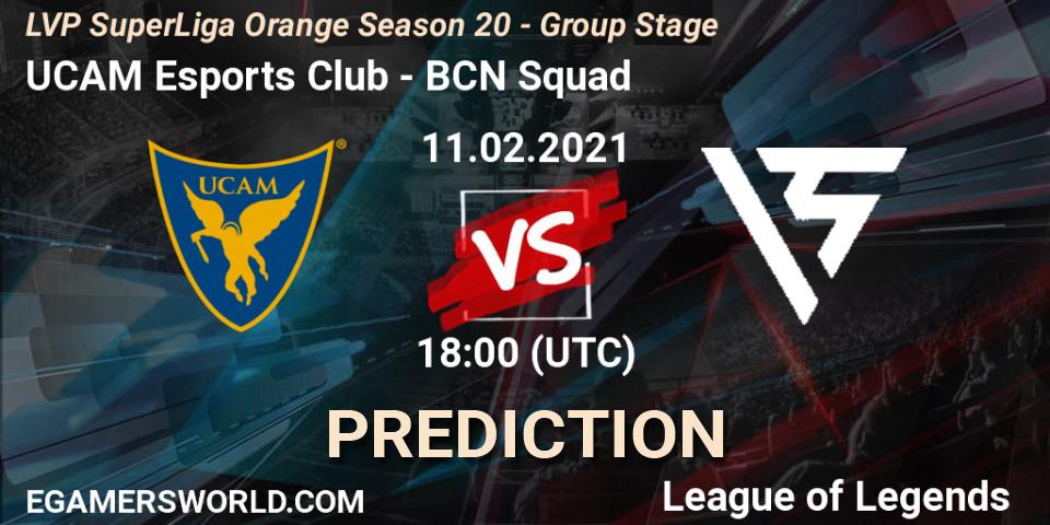Prognose für das Spiel UCAM Esports Club VS BCN Squad. 11.02.21. LoL - LVP SuperLiga Orange Season 20 - Group Stage
