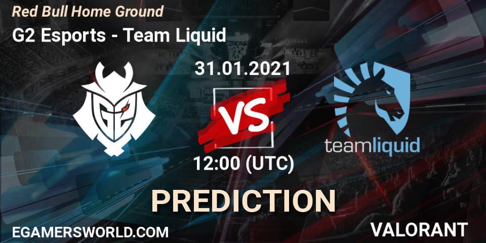 Prognose für das Spiel G2 Esports VS Team Liquid. 31.01.2021 at 12:00. VALORANT - Red Bull Home Ground