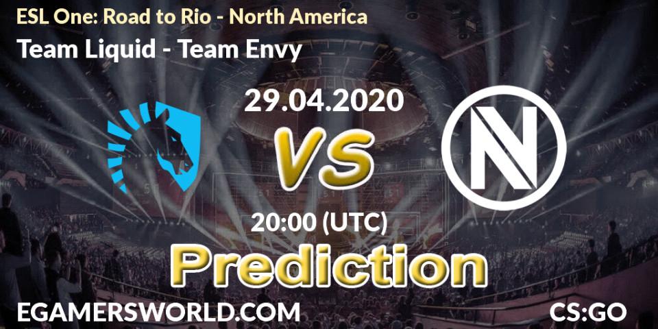 Prognose für das Spiel Team Liquid VS Team Envy. 29.04.20. CS2 (CS:GO) - ESL One: Road to Rio - North America