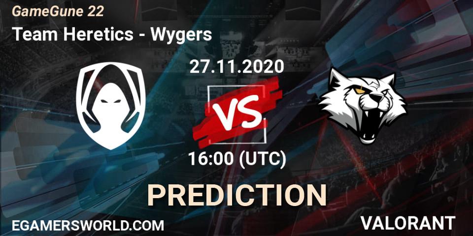 Prognose für das Spiel Team Heretics VS Wygers. 27.11.2020 at 16:00. VALORANT - GameGune 22