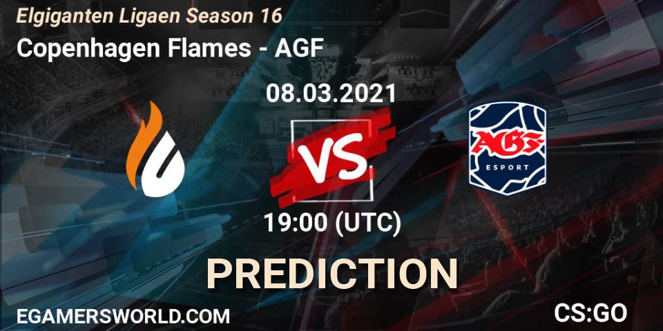 Prognose für das Spiel Copenhagen Flames VS AGF. 08.03.2021 at 19:00. Counter-Strike (CS2) - Elgiganten Ligaen Season 16