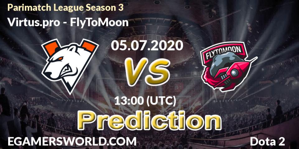 Prognose für das Spiel Virtus.pro VS FlyToMoon. 05.07.20. Dota 2 - Parimatch League Season 3