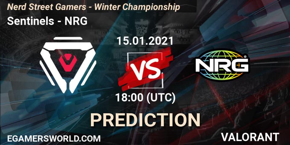 Prognose für das Spiel Sentinels VS NRG. 15.01.2021 at 18:00. VALORANT - Nerd Street Gamers - Winter Championship