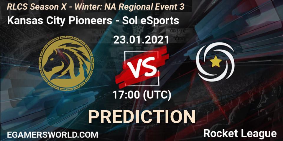 Prognose für das Spiel Kansas City Pioneers VS Sol eSports. 23.01.2021 at 18:00. Rocket League - RLCS Season X - Winter: NA Regional Event 3