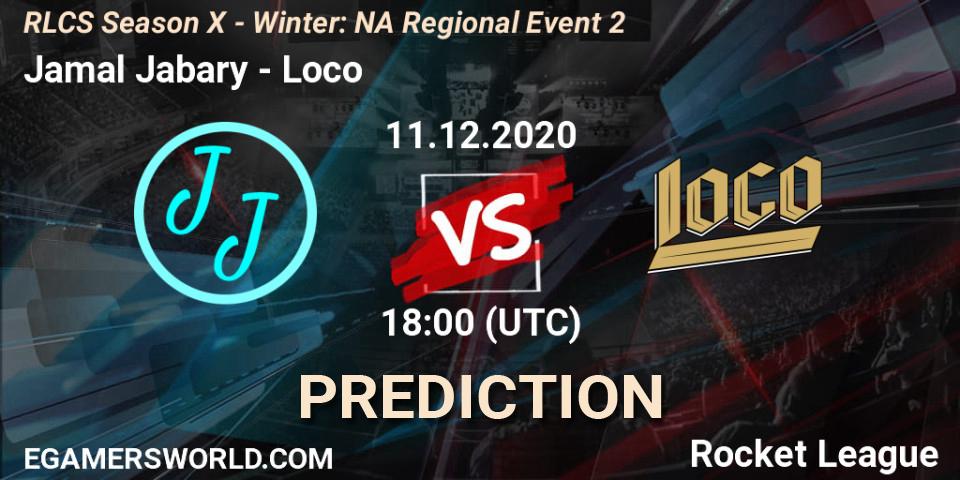 Prognose für das Spiel Jamal Jabary VS Loco. 11.12.2020 at 18:00. Rocket League - RLCS Season X - Winter: NA Regional Event 2