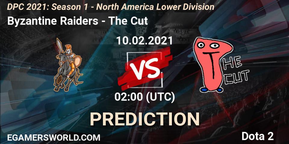 Prognose für das Spiel Byzantine Raiders VS The Cut. 10.02.2021 at 02:03. Dota 2 - DPC 2021: Season 1 - North America Lower Division