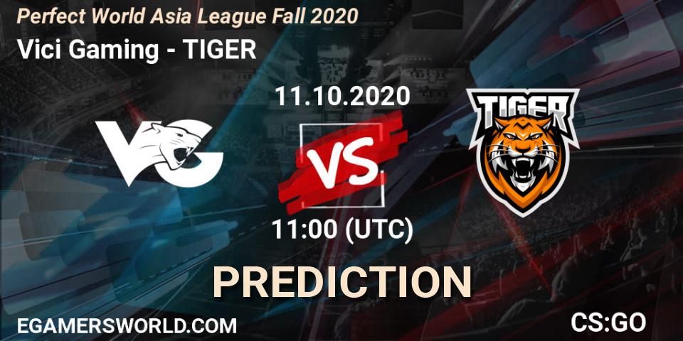 Prognose für das Spiel Vici Gaming VS TIGER. 11.10.2020 at 11:00. Counter-Strike (CS2) - Perfect World Asia League Fall 2020