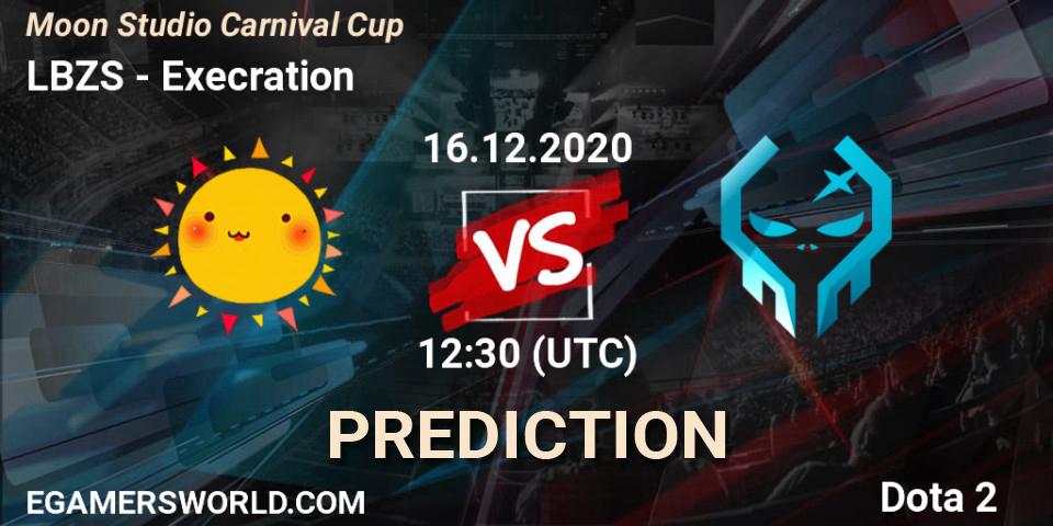 Prognose für das Spiel LBZS VS Execration. 16.12.2020 at 13:30. Dota 2 - Moon Studio Carnival Cup