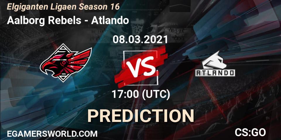 Prognose für das Spiel Aalborg Rebels VS Atlando. 08.03.2021 at 17:00. Counter-Strike (CS2) - Elgiganten Ligaen Season 16