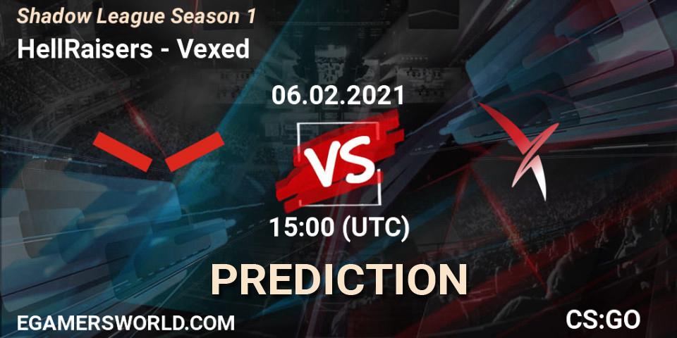 Prognose für das Spiel HellRaisers VS Vexed. 06.02.21. CS2 (CS:GO) - Shadow League Season 1