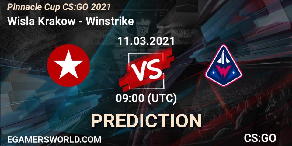 Prognose für das Spiel Wisla Krakow VS Winstrike. 11.03.21. CS2 (CS:GO) - Pinnacle Cup #1