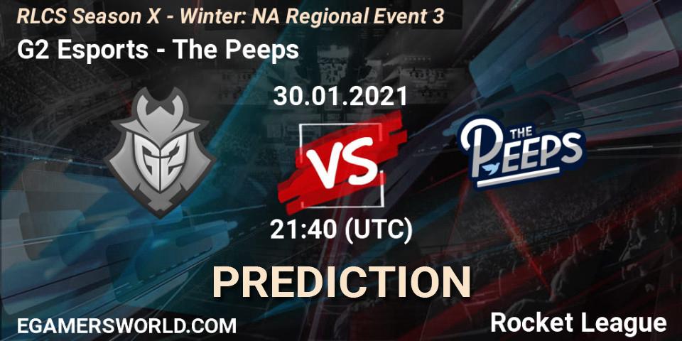 Prognose für das Spiel G2 Esports VS The Peeps. 30.01.21. Rocket League - RLCS Season X - Winter: NA Regional Event 3