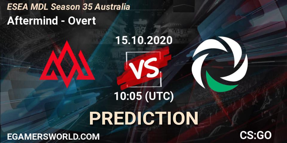 Prognose für das Spiel Aftermind VS Overt. 15.10.20. CS2 (CS:GO) - ESEA MDL Season 35 Australia