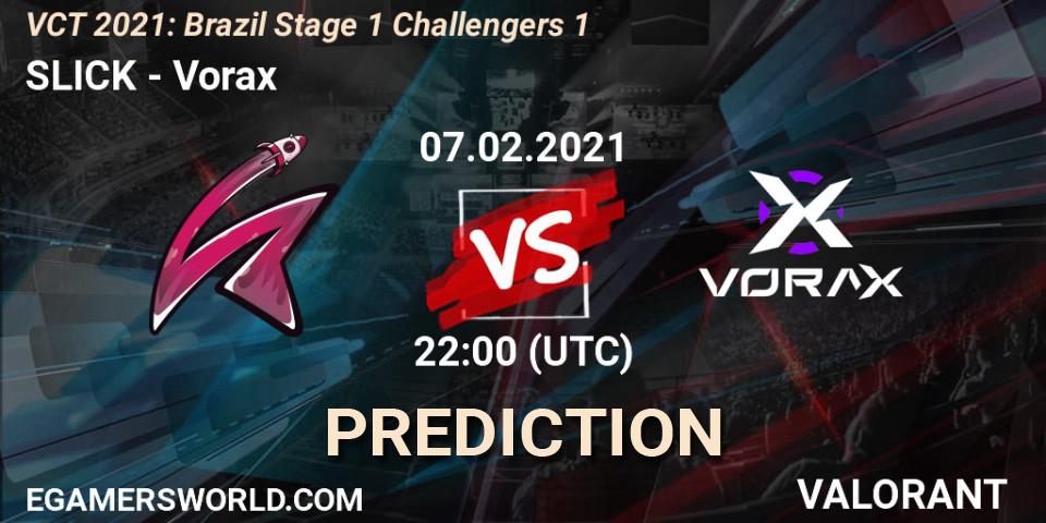 Prognose für das Spiel SLICK VS Vorax. 07.02.2021 at 22:00. VALORANT - VCT 2021: Brazil Stage 1 Challengers 1