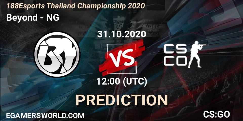 Prognose für das Spiel Beyond VS NG. 31.10.20. CS2 (CS:GO) - 188Esports Thailand Championship 2020
