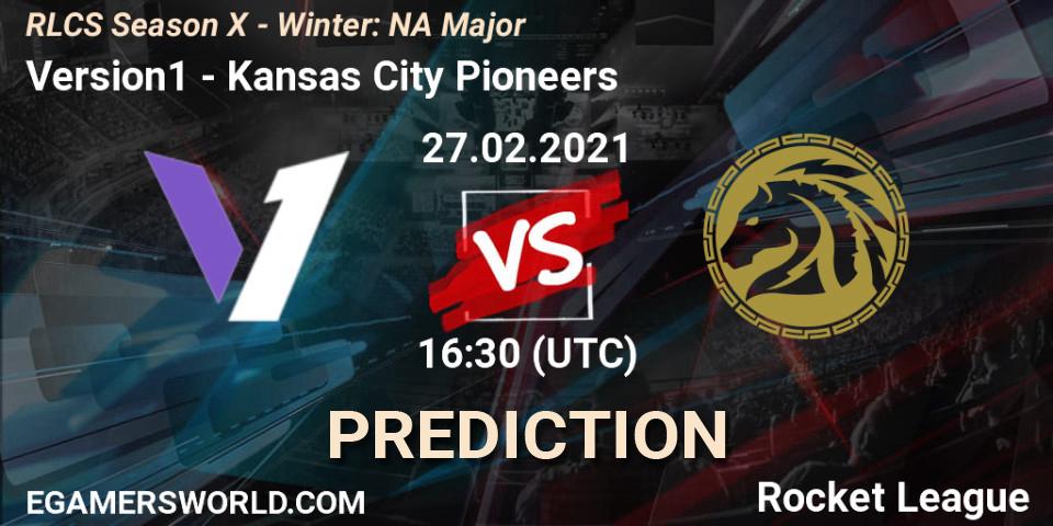 Prognose für das Spiel Version1 VS Kansas City Pioneers. 27.02.2021 at 16:30. Rocket League - RLCS Season X - Winter: NA Major