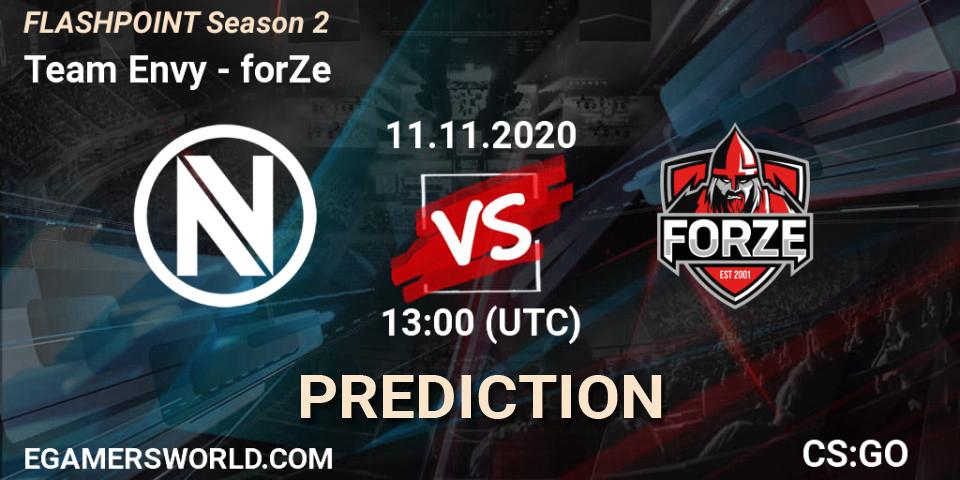 Prognose für das Spiel Team Envy VS forZe. 10.11.20. CS2 (CS:GO) - Flashpoint Season 2