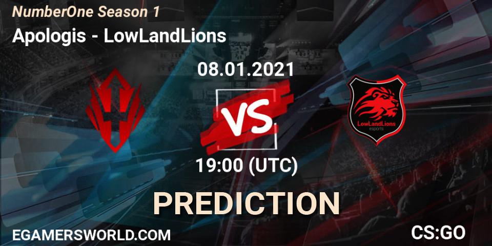 Prognose für das Spiel Apologis VS LowLandLions. 08.01.2021 at 19:00. Counter-Strike (CS2) - NumberOne Season 1