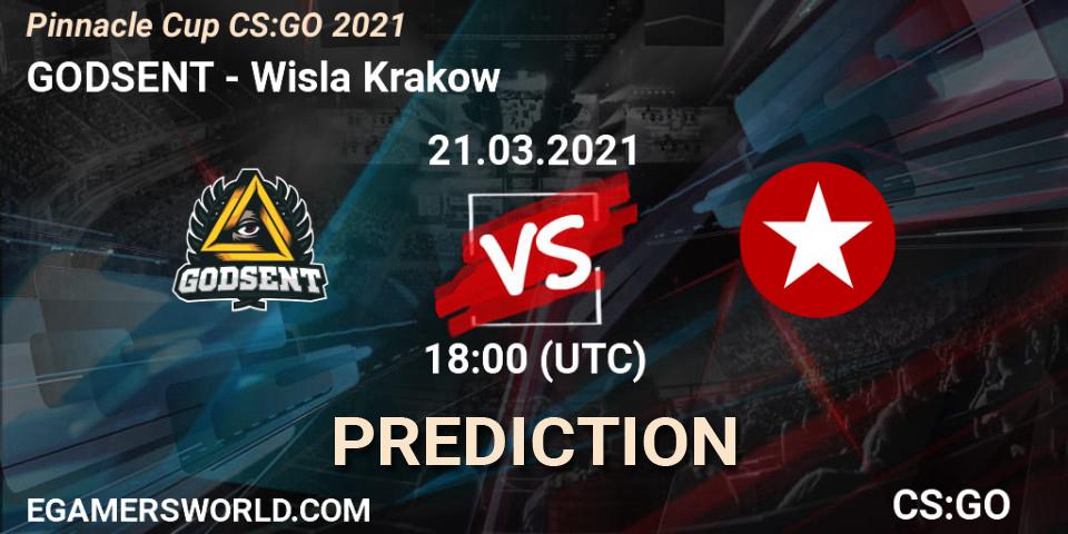 Prognose für das Spiel GODSENT VS Wisla Krakow. 21.03.2021 at 18:00. Counter-Strike (CS2) - Pinnacle Cup #1
