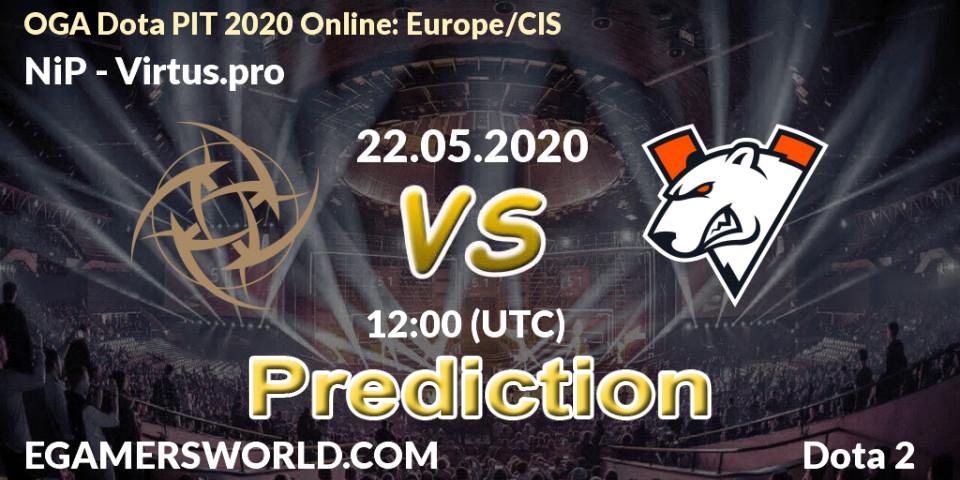 Prognose für das Spiel NiP VS Virtus.pro. 22.05.20. Dota 2 - OGA Dota PIT 2020 Online: Europe/CIS