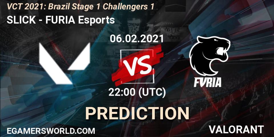 Prognose für das Spiel SLICK VS FURIA Esports. 06.02.2021 at 22:00. VALORANT - VCT 2021: Brazil Stage 1 Challengers 1