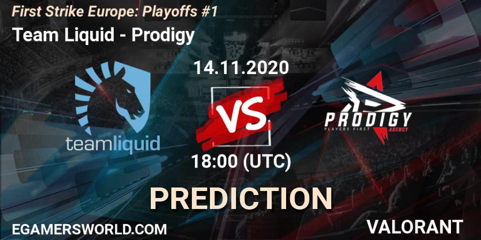 Prognose für das Spiel Team Liquid VS Prodigy. 14.11.20. VALORANT - First Strike Europe: Playoffs #1