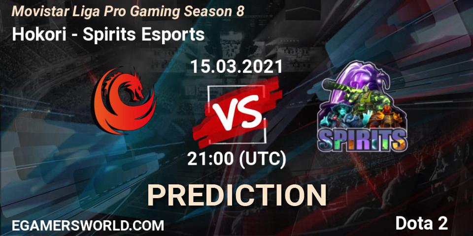 Prognose für das Spiel Hokori VS Spirits Esports. 16.03.2021 at 00:00. Dota 2 - Movistar Liga Pro Gaming Season 8