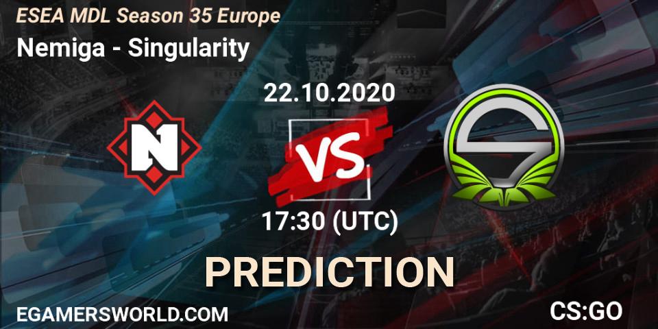 Prognose für das Spiel Nemiga VS Singularity. 22.10.20. CS2 (CS:GO) - ESEA MDL Season 35 Europe