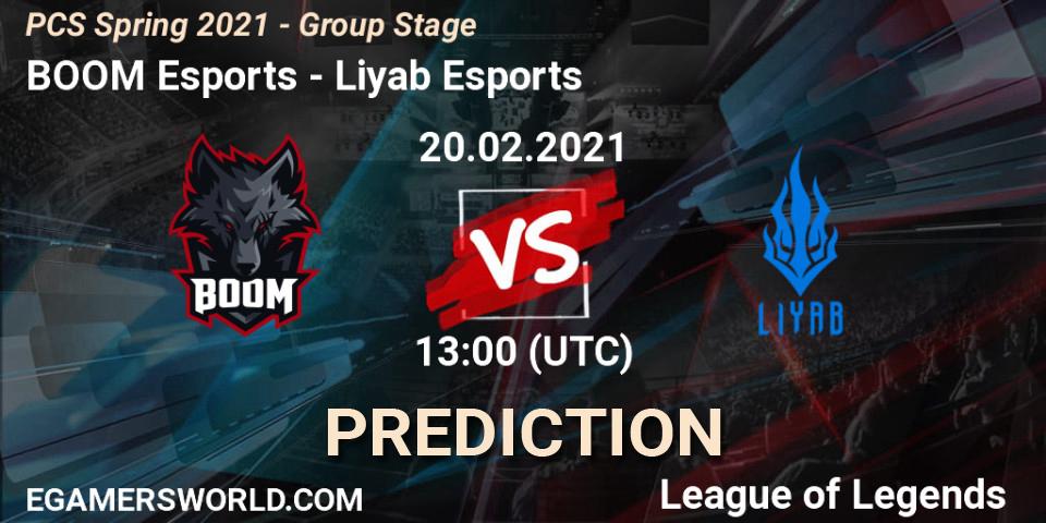 Prognose für das Spiel BOOM Esports VS Liyab Esports. 20.02.2021 at 13:00. LoL - PCS Spring 2021 - Group Stage