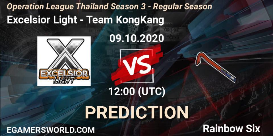 Prognose für das Spiel Excelsior Light VS Team KongKang. 09.10.2020 at 12:00. Rainbow Six - Operation League Thailand Season 3 - Regular Season