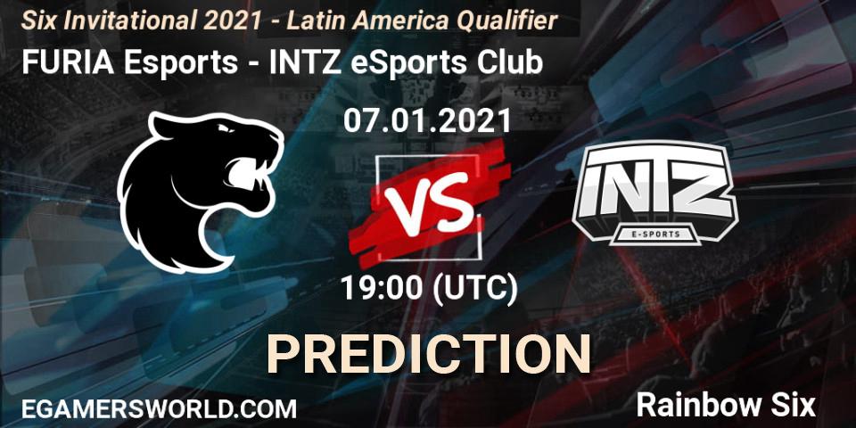 Prognose für das Spiel FURIA Esports VS INTZ eSports Club. 07.01.21. Rainbow Six - Six Invitational 2021 - Latin America Qualifier