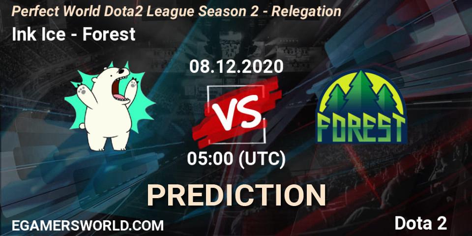 Prognose für das Spiel Ink Ice VS Forest. 09.12.2020 at 07:11. Dota 2 - Perfect World Dota2 League Season 2 - Relegation
