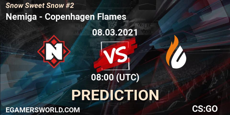 Prognose für das Spiel Nemiga VS Copenhagen Flames. 08.03.2021 at 08:00. Counter-Strike (CS2) - Snow Sweet Snow #2