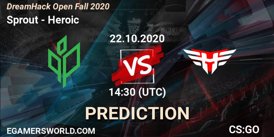 Prognose für das Spiel Sprout VS Heroic. 22.10.20. CS2 (CS:GO) - DreamHack Open Fall 2020