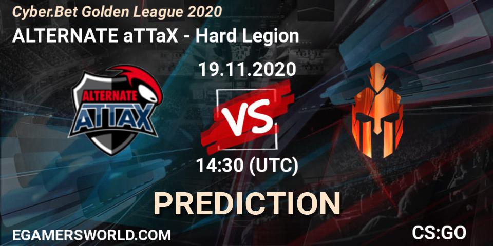 Prognose für das Spiel ALTERNATE aTTaX VS Hard Legion. 19.11.20. CS2 (CS:GO) - Cyber.Bet Golden League 2020