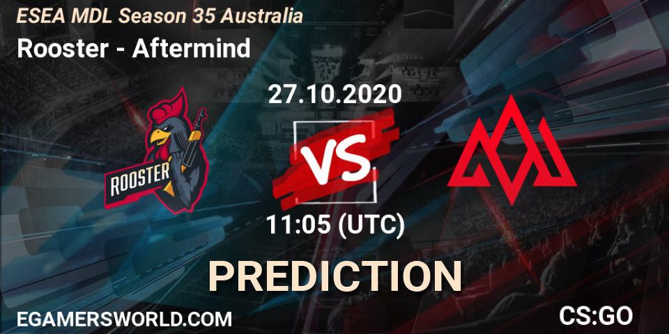 Prognose für das Spiel Rooster VS Aftermind. 28.10.2020 at 09:05. Counter-Strike (CS2) - ESEA MDL Season 35 Australia