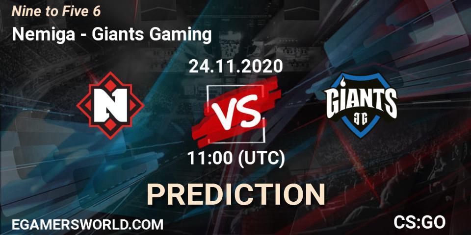 Prognose für das Spiel Nemiga VS Giants Gaming. 24.11.20. CS2 (CS:GO) - Nine to Five 6