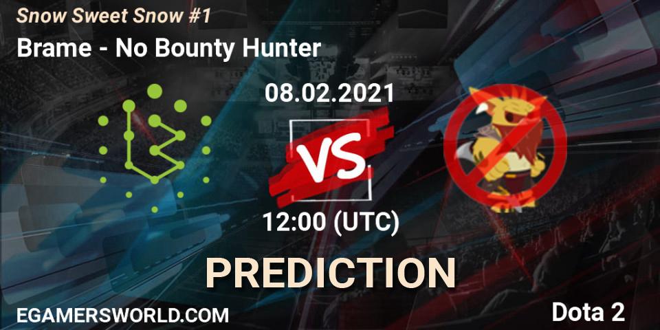 Prognose für das Spiel Brame VS No Bounty Hunter. 08.02.2021 at 12:03. Dota 2 - Snow Sweet Snow #1