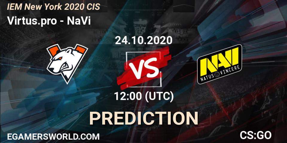 Prognose für das Spiel Virtus.pro VS NaVi. 24.10.2020 at 12:00. Counter-Strike (CS2) - IEM New York 2020 CIS