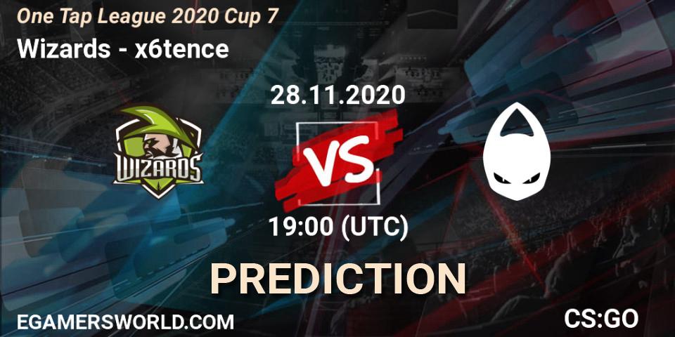 Prognose für das Spiel Wizards VS x6tence. 28.11.2020 at 18:10. Counter-Strike (CS2) - One Tap League 2020 Cup 7