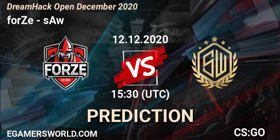 Prognose für das Spiel forZe VS sAw. 12.12.2020 at 15:30. Counter-Strike (CS2) - DreamHack Open December 2020