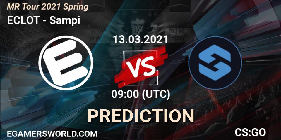 Prognose für das Spiel ECLOT VS Sampi. 13.03.2021 at 12:30. Counter-Strike (CS2) - MČR Tour 2021 Spring