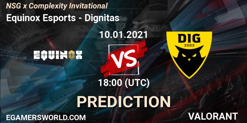 Prognose für das Spiel Equinox Esports VS Dignitas. 10.01.2021 at 18:00. VALORANT - NSG x Complexity Invitational