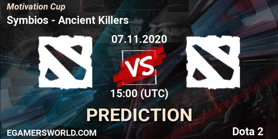 Prognose für das Spiel Symbios VS Ancient Killers. 07.11.2020 at 15:16. Dota 2 - Motivation Cup