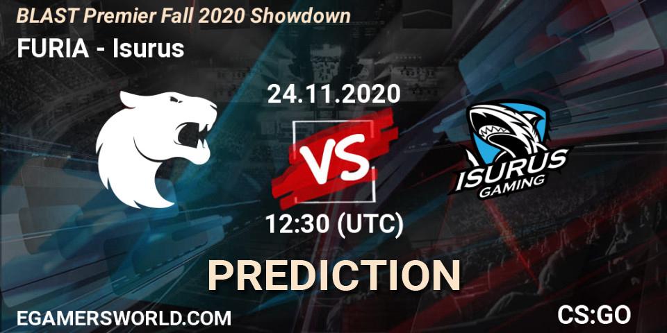 Prognose für das Spiel FURIA VS Isurus. 24.11.20. CS2 (CS:GO) - BLAST Premier Fall 2020 Showdown