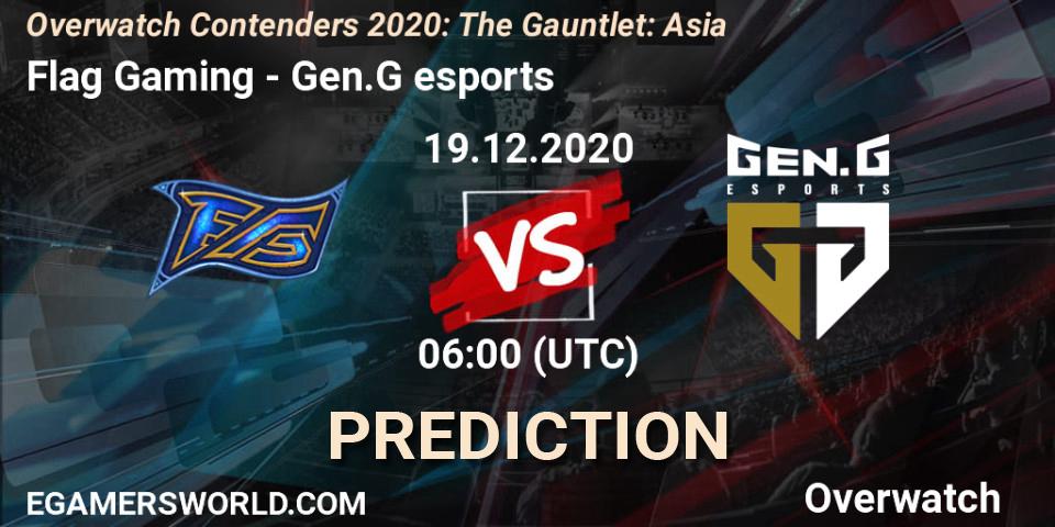 Prognose für das Spiel Flag Gaming VS Gen.G esports. 19.12.20. Overwatch - Overwatch Contenders 2020: The Gauntlet: Asia