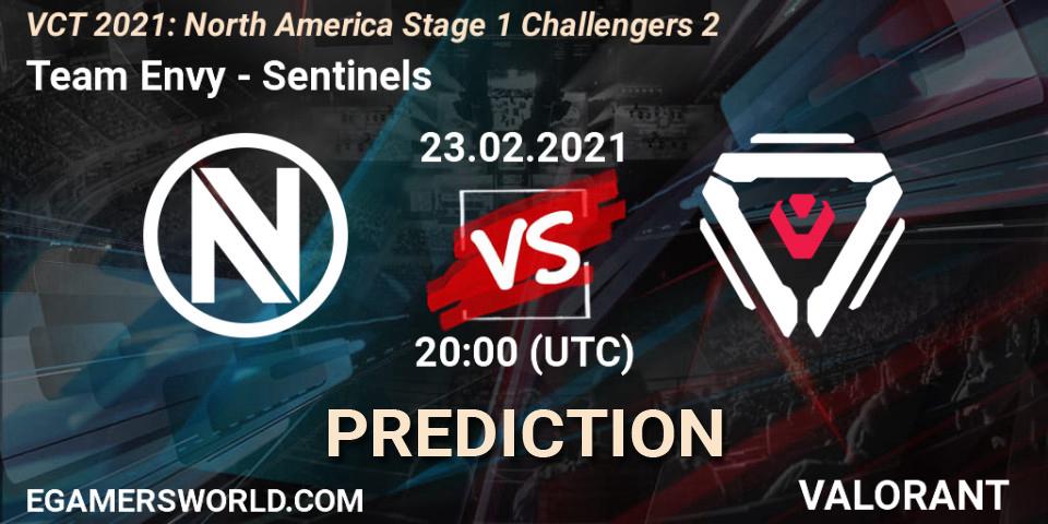 Prognose für das Spiel Team Envy VS Sentinels. 23.02.2021 at 20:00. VALORANT - VCT 2021: North America Stage 1 Challengers 2