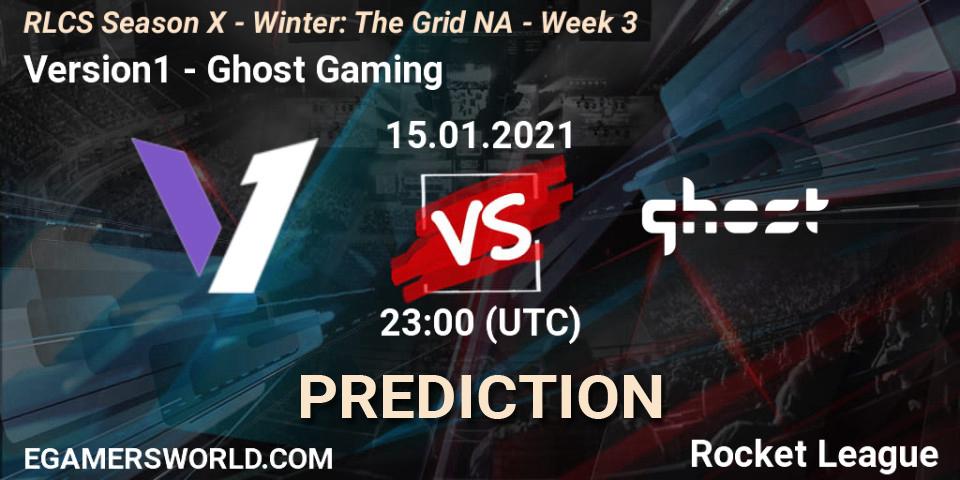 Prognose für das Spiel Version1 VS Ghost Gaming. 15.01.21. Rocket League - RLCS Season X - Winter: The Grid NA - Week 3