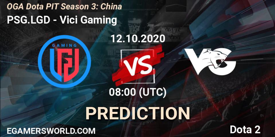 Prognose für das Spiel PSG.LGD VS Vici Gaming. 12.10.20. Dota 2 - OGA Dota PIT Season 3: China