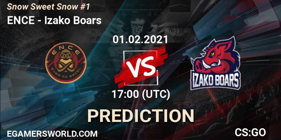 Prognose für das Spiel ENCE VS Izako Boars. 01.02.2021 at 17:55. Counter-Strike (CS2) - Snow Sweet Snow #1